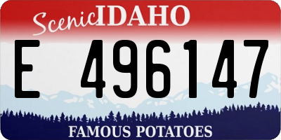 ID license plate E496147