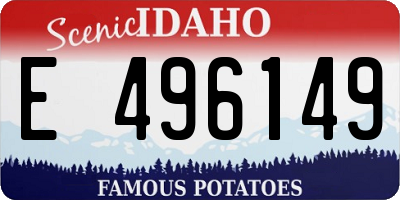ID license plate E496149