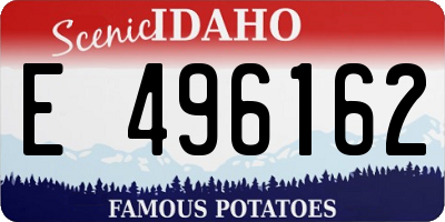 ID license plate E496162