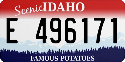 ID license plate E496171