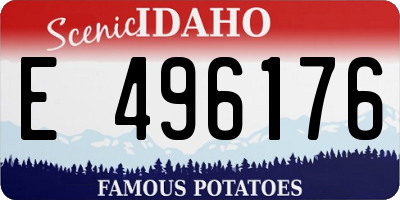 ID license plate E496176