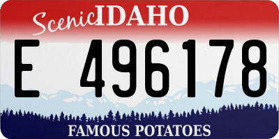 ID license plate E496178