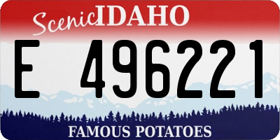 ID license plate E496221
