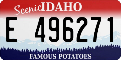 ID license plate E496271
