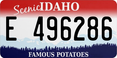 ID license plate E496286