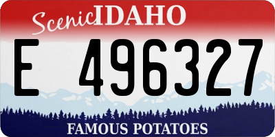 ID license plate E496327