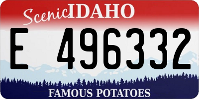 ID license plate E496332