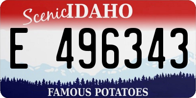 ID license plate E496343