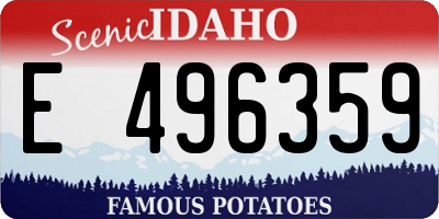 ID license plate E496359