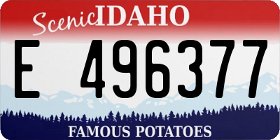ID license plate E496377