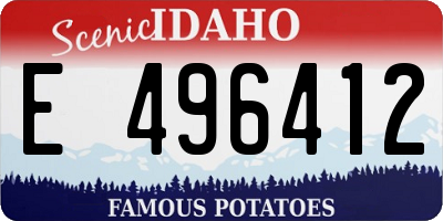 ID license plate E496412