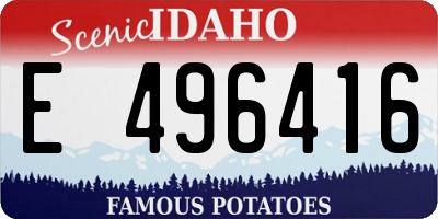 ID license plate E496416