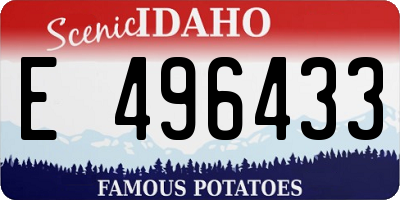ID license plate E496433