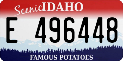 ID license plate E496448