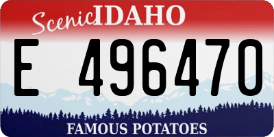 ID license plate E496470