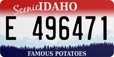 ID license plate E496471