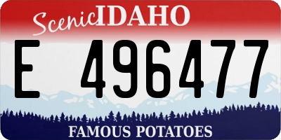ID license plate E496477