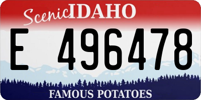 ID license plate E496478
