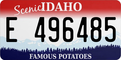 ID license plate E496485
