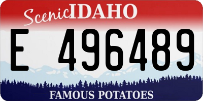 ID license plate E496489