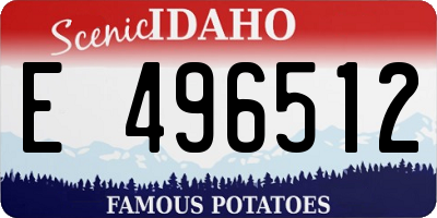 ID license plate E496512