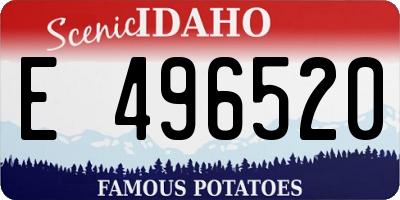 ID license plate E496520