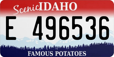 ID license plate E496536