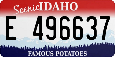 ID license plate E496637