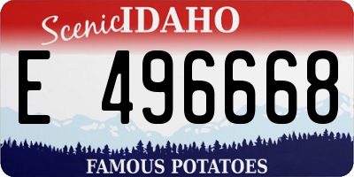 ID license plate E496668