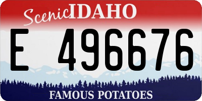 ID license plate E496676