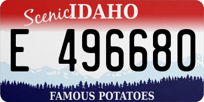 ID license plate E496680