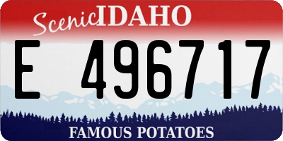ID license plate E496717