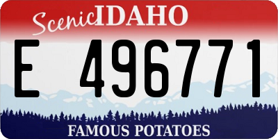 ID license plate E496771