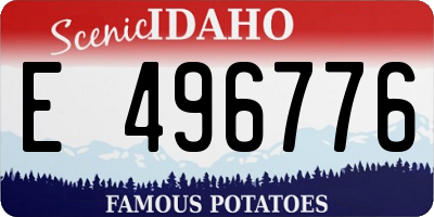 ID license plate E496776