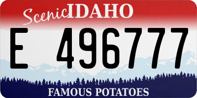 ID license plate E496777