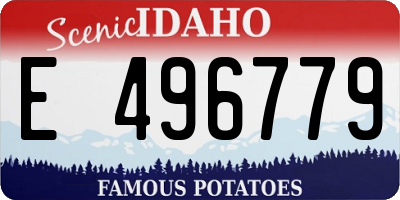 ID license plate E496779