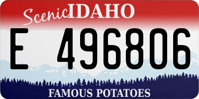 ID license plate E496806