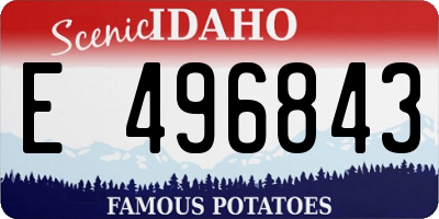 ID license plate E496843