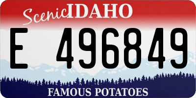 ID license plate E496849