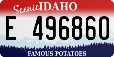 ID license plate E496860