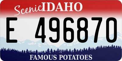 ID license plate E496870