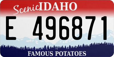 ID license plate E496871