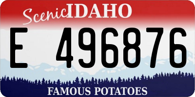 ID license plate E496876