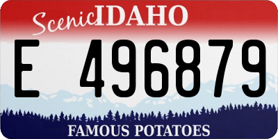 ID license plate E496879