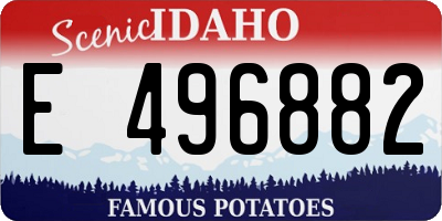 ID license plate E496882