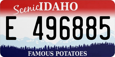 ID license plate E496885