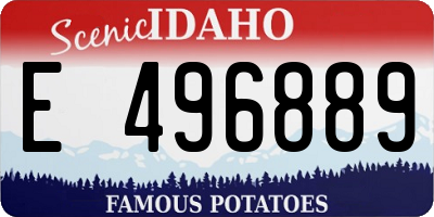 ID license plate E496889