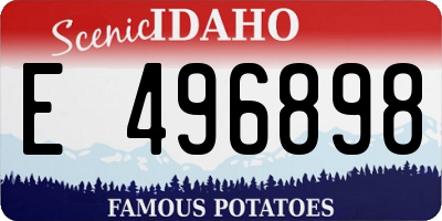 ID license plate E496898