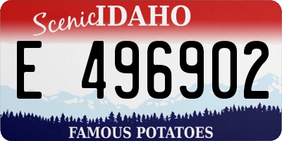 ID license plate E496902