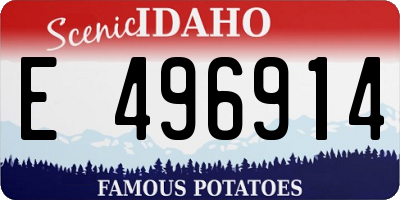 ID license plate E496914